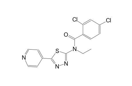 2,4-dichloro-N-ethyl-N-[5-(4-pyridinyl)-1,3,4-thiadiazol-2-yl]benzamide