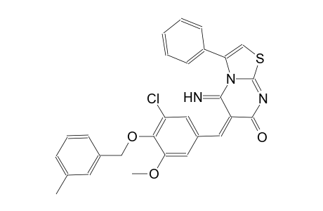 (6E)-6-{3-chloro-5-methoxy-4-[(3-methylbenzyl)oxy]benzylidene}-5-imino-3-phenyl-5,6-dihydro-7H-[1,3]thiazolo[3,2-a]pyrimidin-7-one