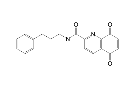 N-(3-PHENPROPYL)-5,8-DIOXO-5,8-DIHYDRO-QUINOLINE-2-CARBOXAMIDE