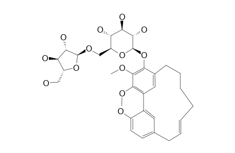 MYRICANENE-B-5-O-ALPHA-L-ARABINOFURANOSYL-(1->6)-BETA-D-GLUCOPYRANOSIDE