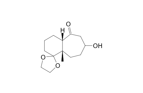 (cis)-7-Hydroxy-9a-methyl-2,3,4,4a,5,6,7,8,9,9a-decahydrospiro[ 1H-benzocycloheptene-1,2'-[1,3]dioxolan]-5-one