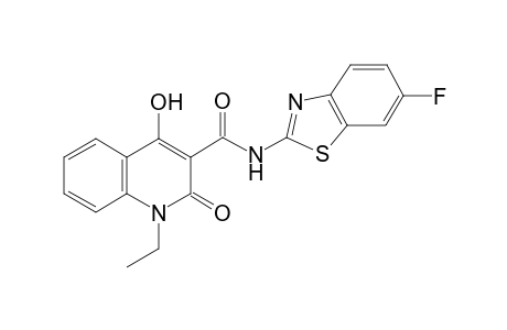 1-Ethyl-4-hydroxy-2-oxo-1,2-dihydro-quinoline-3-carboxylic acid (6-fluoro-benzothiazol-2-yl)-amide