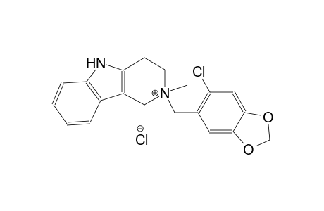 2-[(6-chloro-1,3-benzodioxol-5-yl)methyl]-2-methyl-2,3,4,5-tetrahydro-1H-pyrido[4,3-b]indol-2-ium chloride