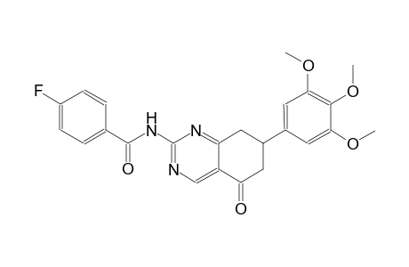 4-fluoro-N-[5-oxo-7-(3,4,5-trimethoxyphenyl)-5,6,7,8-tetrahydro-2-quinazolinyl]benzamide