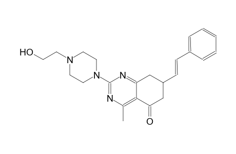 5(6H)-quinazolinone, 7,8-dihydro-2-[4-(2-hydroxyethyl)-1-piperazinyl]-4-methyl-7-[(E)-2-phenylethenyl]-