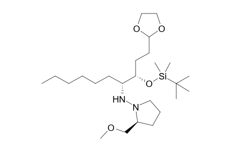 (1R,2S,2S)-(-)-N-{1-[1-(tert-Butyldimethylsiloxy)-3-[1,3]dioxolan-2-ylpropyl]heptyl}-N-(2-methoxymethylpyrrolidin-1-yl)amine