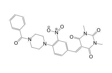 2,4,6(1H,3H,5H)-pyrimidinetrione, 5-[[4-(4-benzoyl-1-piperazinyl)-3-nitrophenyl]methylene]-1,3-dimethyl-