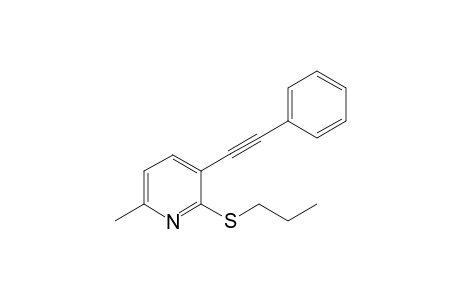 6-Methyl-3-(phenylethynyl)-2-(propylthio)pyridine