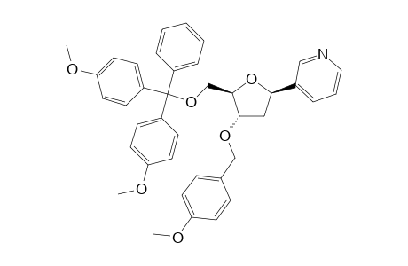 1,2-Dideoxy-5-O-(4,4'-dimethoxytrityl)-3-O-(4-methoxybenzyl)-1-(3-pyridyl)-.alpha.-and .beta.-D-ribofuranose