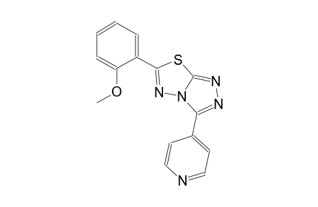 6-(2-methoxyphenyl)-3-(4-pyridinyl)[1,2,4]triazolo[3,4-b][1,3,4]thiadiazole