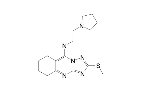 2-METHYLTHIO-5-[2-(PYRROLIDIN-1-YL)-ETHYL]-AMINO-6,7,8,9-TETRAHYDRO-1,2,4-TRIAZOLO-[5,1-B]-QUINAZOLINE