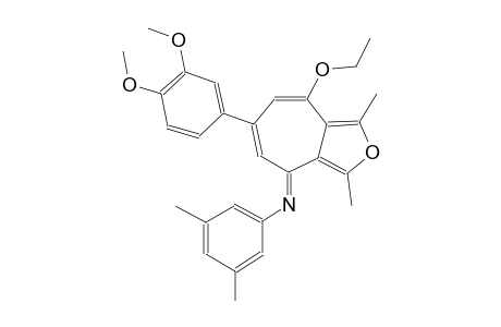 N-[(4E)-6-(3,4-dimethoxyphenyl)-8-ethoxy-1,3-dimethyl-4H-cyclohepta[c]furan-4-ylidene]-3,5-dimethylaniline