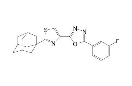 2-(2-Adamantyl-1,3-thiazol-4-yl)-5-(3-fluorophenyl)-1,3,4-oxadiazole