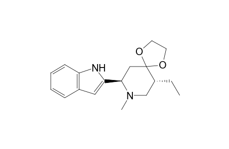 1,4-Dioxa-8-azaspiro[4.5]decane, 6-ethyl-9-(1H-indol-2-yl)-8-methyl-, trans-