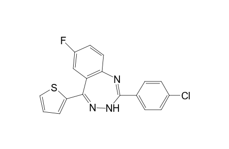 7-Fluoro-2-(4-chlorophenyl)-5-thiophen-2-yl-3H-benzo[e][1,2,4]triazepine