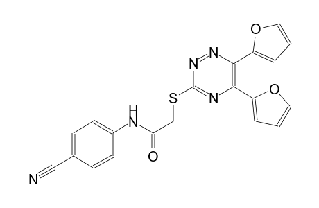 acetamide, N-(4-cyanophenyl)-2-[[5,6-di(2-furanyl)-1,2,4-triazin-3-yl]thio]-