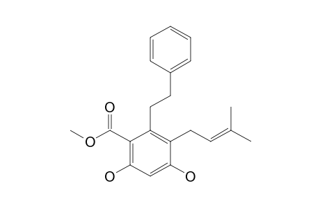 3,5-DIHYDROXY-6-CARBOMETHOXY-2-(3-METHYL-2-BUTENYL)-BIBENZYL