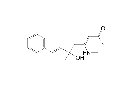 8-Phenyl-6-methyl-6-hydroxy-4-(N-methylamino)octa-3,7-dien-2-one