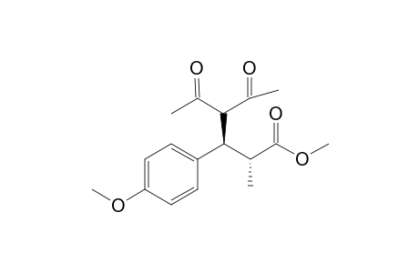 (anti)-Methyl 4-acetyl-3-(4-methoxyphenyl)-2-methyl-5-oxohexanoate