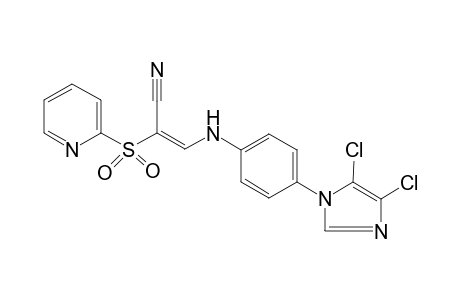 3-[4-(4,5-dichloro-1H-imidazol-1-yl)anilino]-2-(2-pyridinylsulfonyl)-2-propenenitrile