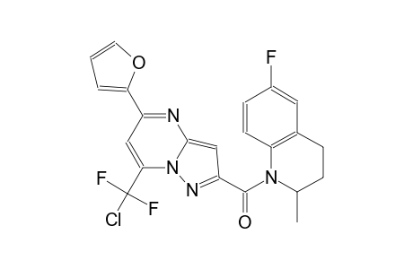 [7-[chloranyl-bis(fluoranyl)methyl]-5-(furan-2-yl)pyrazolo[1,5-a]pyrimidin-2-yl]-(6-fluoranyl-2-methyl-3,4-dihydro-2H-quinolin-1-yl)methanone
