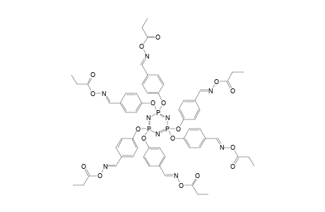 HEXAKIS-[4-[(PROPANOYLOXYIMINO)-METHYL]-PHENOXY]-CYCLOTRIPHOSPHAZENE;MINOR-ISOMER