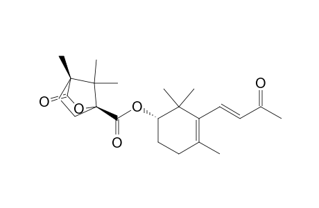 2-Oxabicyclo[2.2.1]heptane-1-carboxylic acid, 4,7,7-trimethyl-3-oxo-, 2,2,4-trimethyl-3-(3-oxo-1-butenyl)-3-cyclohexen-1-yl ester, [1S-[1.alpha.[R*(E)],4.beta.]]-