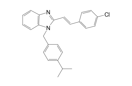 2-[(E)-2-(4-chlorophenyl)ethenyl]-1-[(4-propan-2-ylphenyl)methyl]benzimidazole