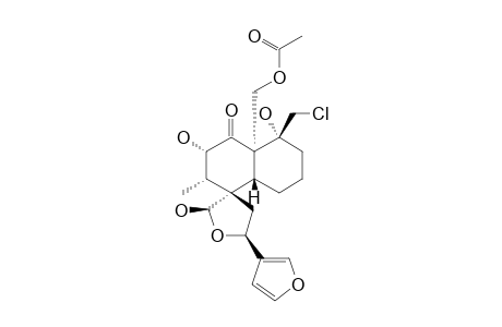 (12S,20S)-19-ACETOXY-18-CHLORO-15,16-EPOXY-4-ALPHA,7-ALPHA-DIHYDROXY-6-OXONEOClERODA-13-(16),14-DIENE-20,12-HEMIACETAL