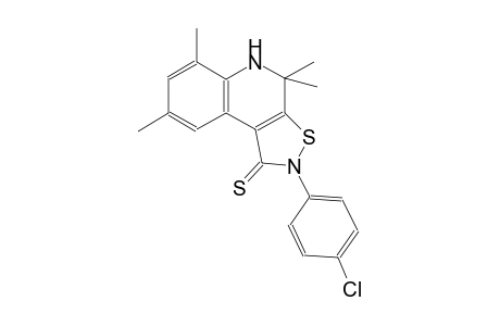 2-(4-chlorophenyl)-4,4,6,8-tetramethyl-4,5-dihydroisothiazolo[5,4-c]quinoline-1(2H)-thione