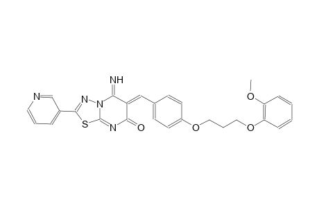 (6Z)-5-imino-6-{4-[3-(2-methoxyphenoxy)propoxy]benzylidene}-2-(3-pyridinyl)-5,6-dihydro-7H-[1,3,4]thiadiazolo[3,2-a]pyrimidin-7-one