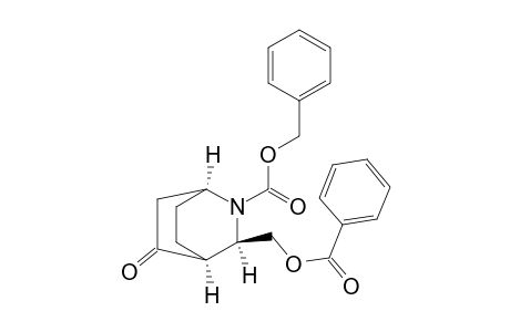 2-Azabicyclo[2.2.2]octane-2-carboxylic acid, 3-[(benzoyloxy)methyl]-5-oxo-, phenylmethyl ester, (1.alpha.,3.alpha.,4.alpha.)-