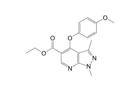 1,3-dimethyl-4-(p-methoxyphenoxy)-1H-pyrazolo[3,4-b]pyridine-5-carboxylic acid, ethyl ester