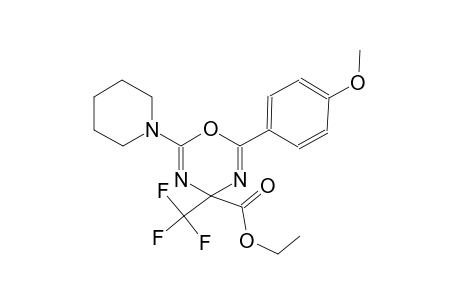ethyl 2-(4-methoxyphenyl)-6-(1-piperidinyl)-4-(trifluoromethyl)-4H-1,3,5-oxadiazine-4-carboxylate