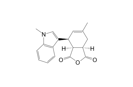 1,3-Isobenzofurandione, 3a,4,7,7a-tetrahydro-6-methyl-4-(1-methyl-1H-indol-3-yl)-, (3a.alpha.,4.beta.,7a.alpha.)-(.+-.)-