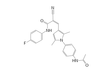 (2Z)-3-{1-[4-(acetylamino)phenyl]-2,5-dimethyl-1H-pyrrol-3-yl}-2-cyano-N-(4-fluorophenyl)-2-propenamide