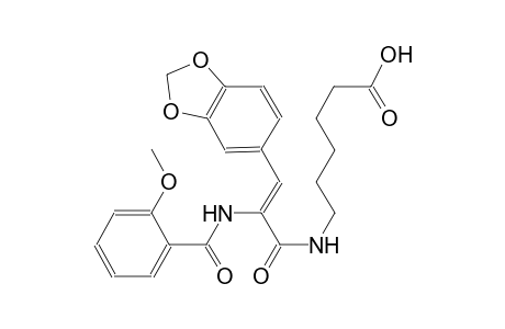 6-({(2Z)-3-(1,3-benzodioxol-5-yl)-2-[(2-methoxybenzoyl)amino]-2-propenoyl}amino)hexanoic acid