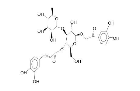 beta-OXO-beta-(3,4-DIHYDROXYPHENYL)-ETHYL-O-alpha-L-RHAMNOPYRANOSYL-(1-3)-beta-D-(4-O-CAFFEOYL)-GLUCOPYRANOSIDE ; beta-OXOACETOSIDE