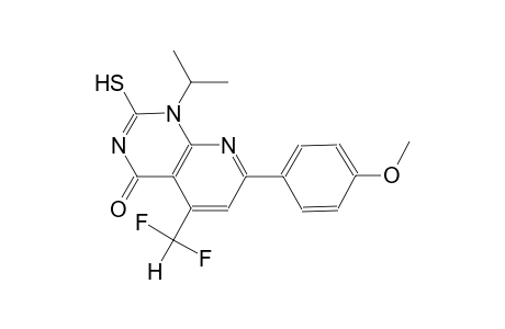 pyrido[2,3-d]pyrimidin-4(1H)-one, 5-(difluoromethyl)-2-mercapto-7-(4-methoxyphenyl)-1-(1-methylethyl)-