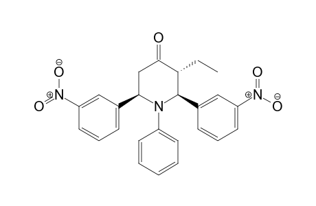 trans, cis-3-ethyl-2,6-bis(3-nitrophenyl)-1-phenylpiperidin-4-one
