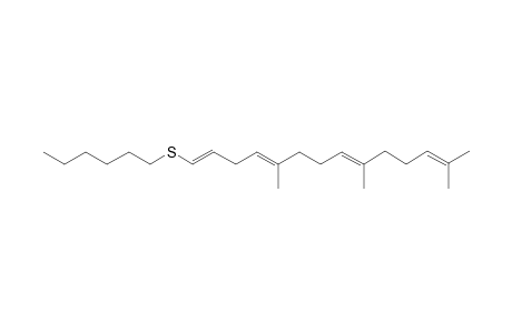 Hexyl 5,9,13-Trimethyl-1(E),4(E),8(E),12-tetradecatetraenyl Sulfide