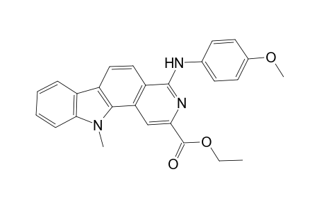 1-[(4-Methoxyphenyl)amino]-3-(ethoxycarbonyl)-5,6-dimethyl-11H-pyrido[4,3-a]carbazole
