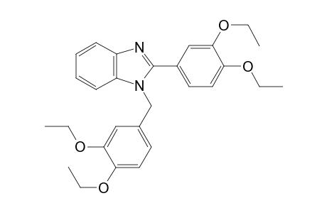 1H-1,3-Benzimidazole, 2-(3,4-diethoxyphenyl)-1-[(3,4-diethoxyphenyl)methyl]-