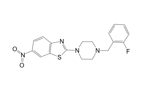 Benzothiazole, 2-[4-(2-fluorobenzyl)-1-piperazinyl]-6-nitro-