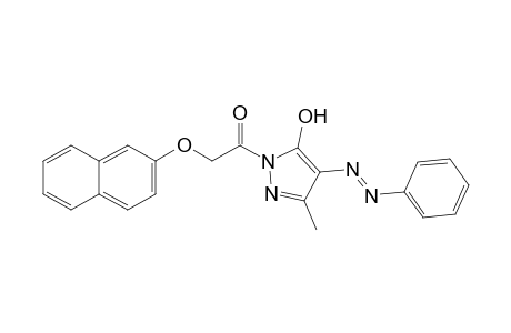 1-[5-Hydroxy-3-methyl-4-(phenyldiazenyl)-1H-pyrazol-1-yl]-2-(naphthalen-2-yloxy)ethanone