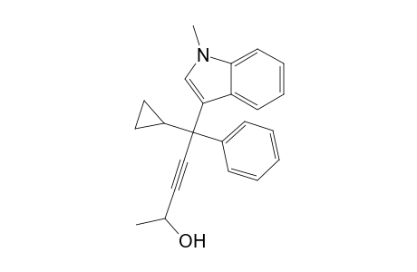 5-Cyclopropyl-5-(1-methyl-1H-indol-3-yl)-5-phenylpent-3-yn-2-ol