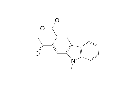 2-Acetyl-9-methyl-3-carbazolecarboxylic acid methyl ester