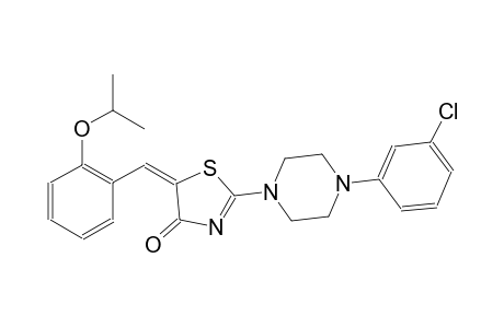 (5E)-2-[4-(3-chlorophenyl)-1-piperazinyl]-5-(2-isopropoxybenzylidene)-1,3-thiazol-4(5H)-one