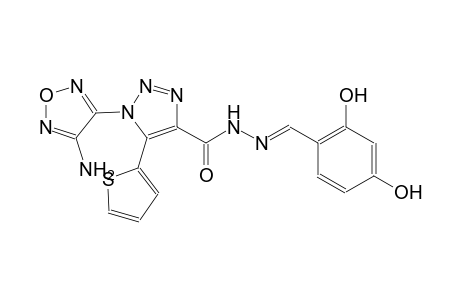1-(4-amino-1,2,5-oxadiazol-3-yl)-N'-[(E)-(2,4-dihydroxyphenyl)methylidene]-5-(2-thienyl)-1H-1,2,3-triazole-4-carbohydrazide