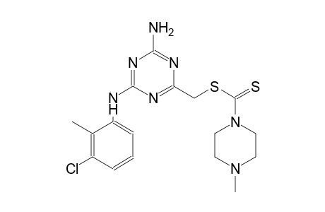 [4-amino-6-(3-chloro-2-methylanilino)-1,3,5-triazin-2-yl]methyl 4-methyl-1-piperazinecarbodithioate